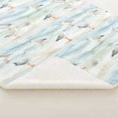 Couverture Sherpa Motif de rivage de bécasseau côtier (6) (3/4)