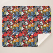 Couverture Sherpa Motif de scooter de chats et de chiens (Devant (Horizontal))