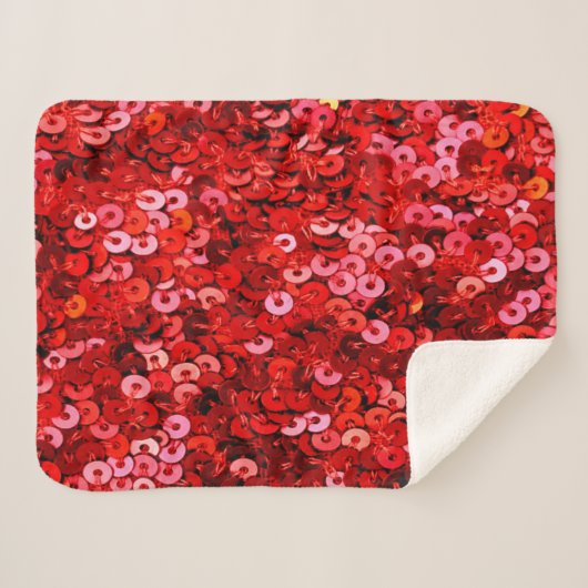 Couverture Sherpa Motif de séquences rouges (Devant (Horizontal))