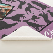 Couverture Sherpa Motif de Setter irlandais personnalisé Sherpa Blan (3/4)