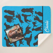 Couverture Sherpa Motif de Setter irlandais personnalisé Sherpa Blan (Devant (Horizontal))