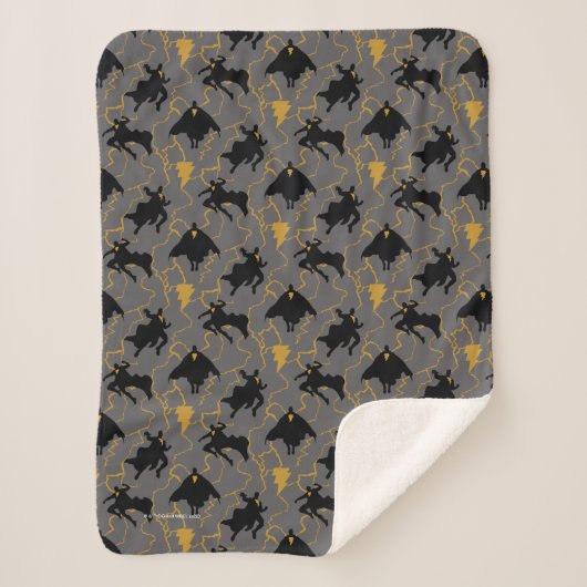Couverture Sherpa Motif de silhouette Black Adam Lightning (Devant)
