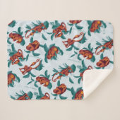 Couverture Sherpa Motif de singes joueurs du Lotus Blanc (Devant (Horizontal))