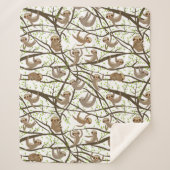 Couverture Sherpa Motif de sourire de paresse (Devant)