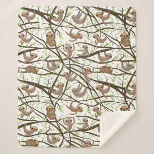 Couverture Sherpa Motif de sourire de paresse