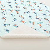 Couverture Sherpa Motif de sports d'hiver (3/4)