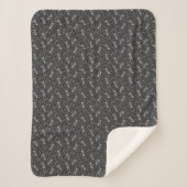 Couverture Sherpa Motif de squelette pour Halloween noir et blanc (Devant)