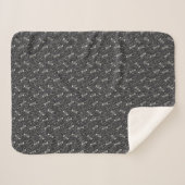 Couverture Sherpa Motif de squelette pour Halloween noir et blanc (Devant (Horizontal))