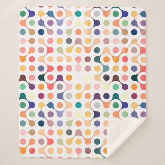 Couverture Sherpa Motif de structure moléculaire (Devant)