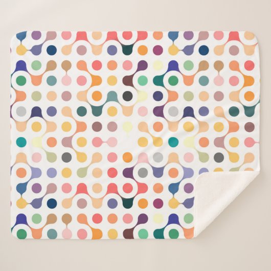 Couverture Sherpa Motif de structure moléculaire (Devant (Horizontal))