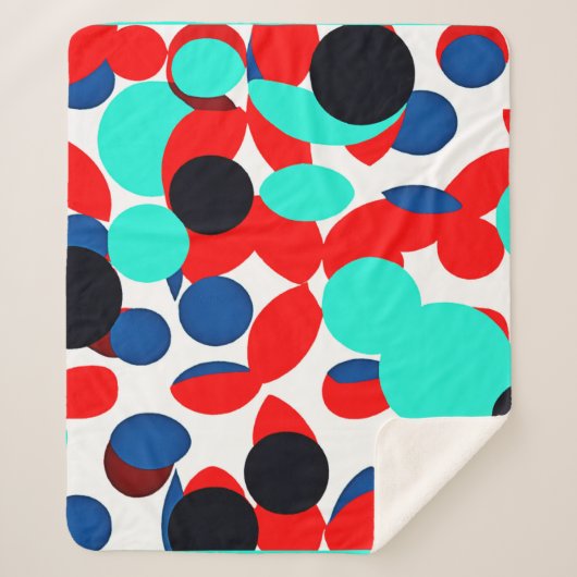 Couverture Sherpa Motif de style de lecture couleur dynamique (Devant)