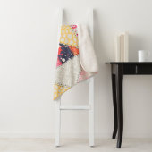 Couverture Sherpa Motif de style Patchwork transparent. (En situation)