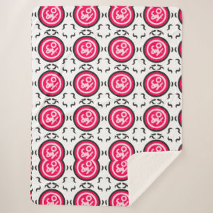 Couverture Sherpa Motif de symbole moderne