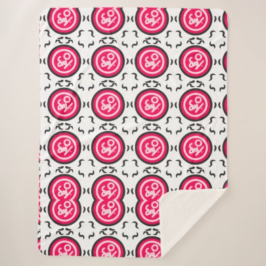Couverture Sherpa Motif de symbole moderne (Devant)