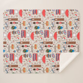 Couverture Sherpa Motif de symboles de Londres (Devant (Horizontal))