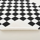 Couverture Sherpa Motif de tableau de À damiers noir et blanc (3/4)