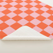 Couverture Sherpa Motif de tableau de bord orange et rose (3/4)