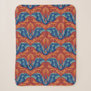 Couverture Sherpa Motif de tapisserie Safari - Le Lotus Blanc