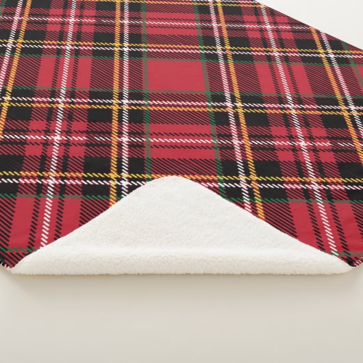 Couverture Sherpa Motif de tartan de Noël (3/4)