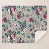 Couverture Sherpa Motif de tatouage rétro (Devant (Horizontal))