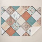 Couverture Sherpa Motif de texture coloré moderne et géométrique (Devant (Horizontal))