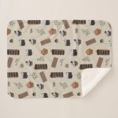 Couverture Sherpa Motif de thème chocolat (Devant (Horizontal))