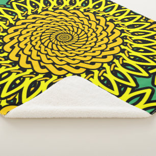 Couverture Sherpa Motif de tournesol de noeud celtique