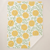 Couverture Sherpa Motif de tournesol de pays mignon (Devant)
