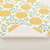 Couverture Sherpa Motif de tournesol de pays mignon (3/4)