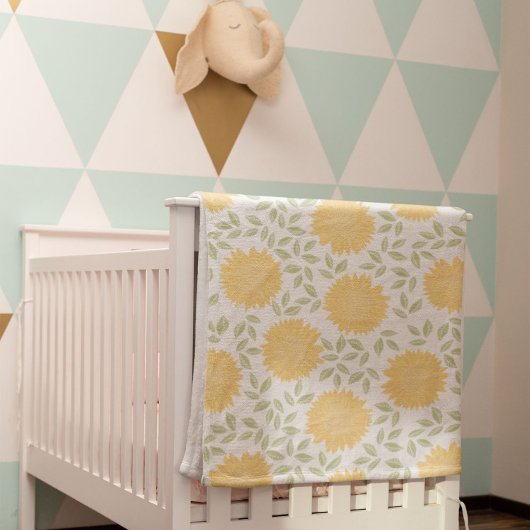 Couverture Sherpa Motif de tournesol de pays mignon