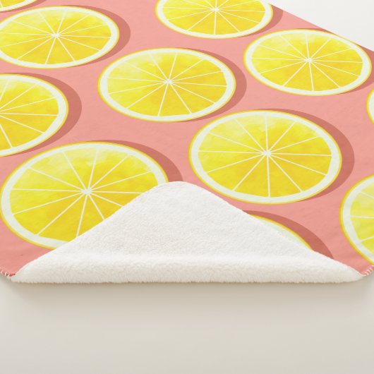 Couverture Sherpa Motif de tranches de citron d'été (3/4)