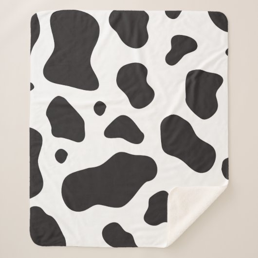 Couverture Sherpa Motif de vache (Devant)