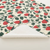 Couverture Sherpa Motif de vigne fraise (3/4)