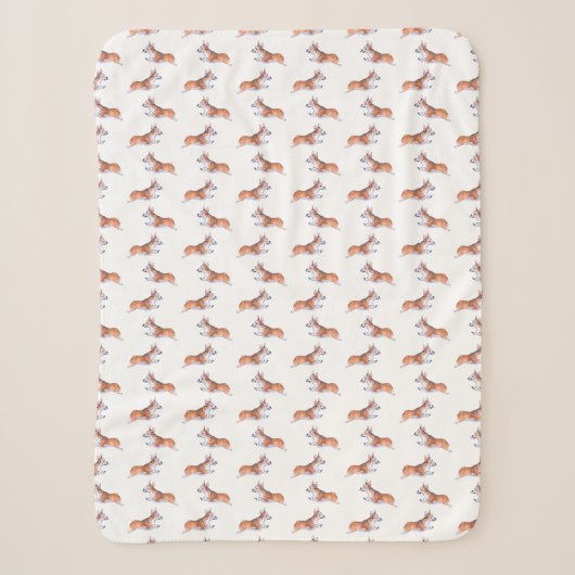 Couverture Sherpa Motif de vol Corgi (Devant)