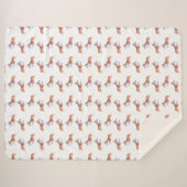 Couverture Sherpa Motif de vol Corgi (Devant (Horizontal))