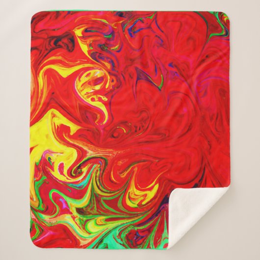 Couverture Sherpa Motif d'éclatement de couleur énergétique (Devant)