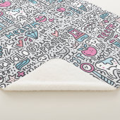 Couverture Sherpa Motif dentaire de bande dessinée (3/4)