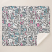 Couverture Sherpa Motif dentaire de bande dessinée (Devant (Horizontal))