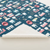 Couverture Sherpa Motif dentaire de bureau de clinique (3/4)