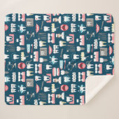 Couverture Sherpa Motif dentaire de bureau de clinique (Devant (Horizontal))