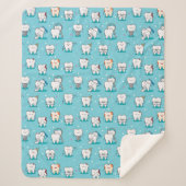Couverture Sherpa Motif dentaire mignon (Devant)