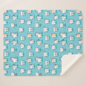Couverture Sherpa Motif dentaire mignon (Devant (Horizontal))