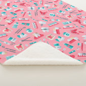 Couverture Sherpa Motif dentaire rose (3/4)