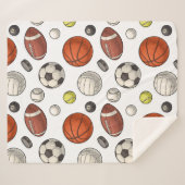 Couverture Sherpa Motif d'équipements sportifs (Devant (Horizontal))