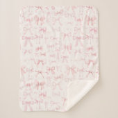 Couverture Sherpa motif des arcs roses (Devant)