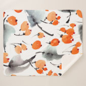 Couverture Sherpa Motif des baies d'aquarelle et de l'illustration f (Devant (Horizontal))