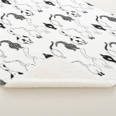 Couverture Sherpa Motif des boutons de chat (3/4)