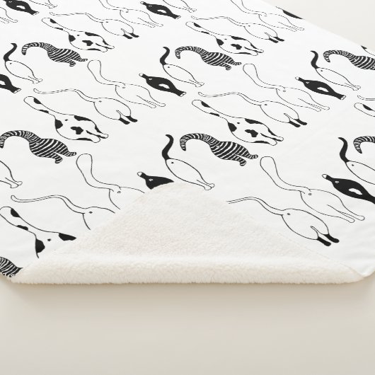 Couverture Sherpa Motif des boutons de chat (3/4)