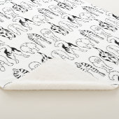 Couverture Sherpa Motif des boutons de chien (3/4)