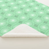 Couverture Sherpa Motif des cercles verts de printemps (3/4)